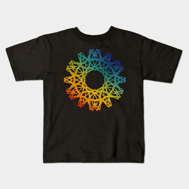 Intertwined rainbow Kids T-Shirt by Geomhectic